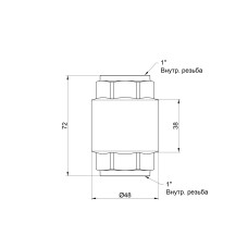 Обратный клапан SD Forte 1" EURO SF247W25