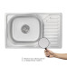 Кухонная мойка Brinex 6642 0,8 мм Satin (BRIN6642SAT08)