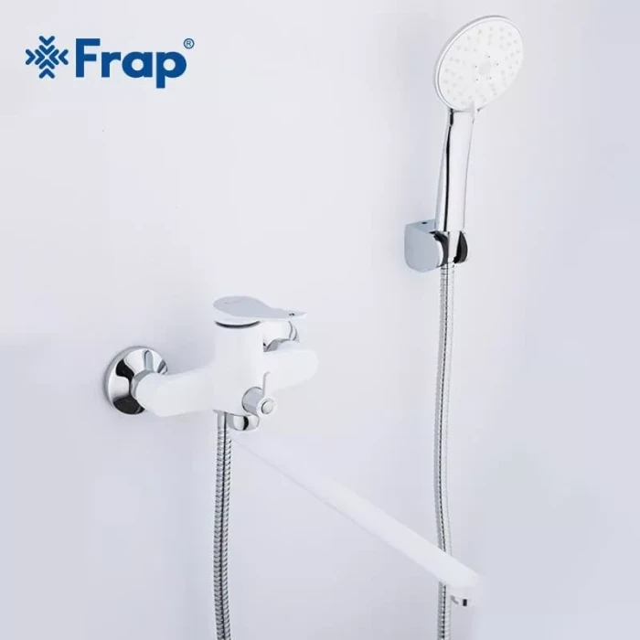 Змішувач для ванни Frap F2245, білий/хром