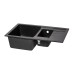 Кухонная мойка с дополнительной чашей Lidz 780x495/200 BLA-03 (LidzBLA03780495200)