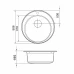 Мойка GRANADO VITORIA 506x506x210 круглая white + сифон