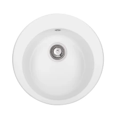 Мойка GRANADO VITORIA 506x506x210 круглая white + сифон