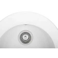 Мойка GRANADO VITORIA 506x506x210 круглая white + сифон