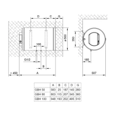GORENJE GBH 50 (728466) водонагреватель горизонтальный