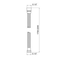 Шланг Lidz Niagara 01 1,75-2,2 м LDNIA01CRM22148 Chrome