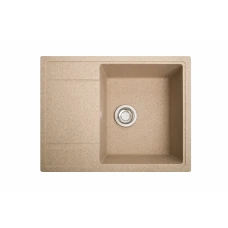 Мойка Solid Optima 650х510х200 прямоугольная Песочный + сифон