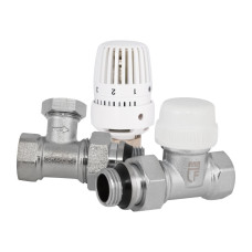 Комплект термостатический SD Forte 1/2" для радиатора прямой  SF255W15