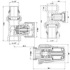Комплект термостатический SD Forte 1/2" для радиатора прямой  SF255W15
