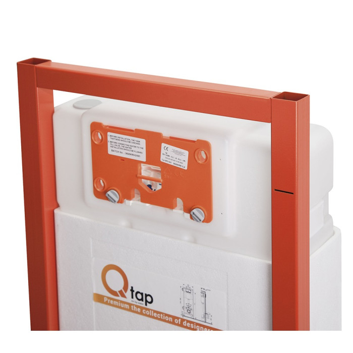 Инсталяция подвесного унитаза Qtap Nest ST кнопка QT0133M425V1107GB Glass Black черная