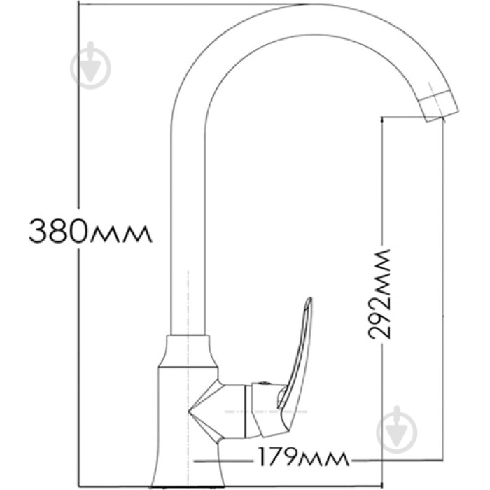 Смес. кухня бок. MIXXEN Грация d 35(Sedal)