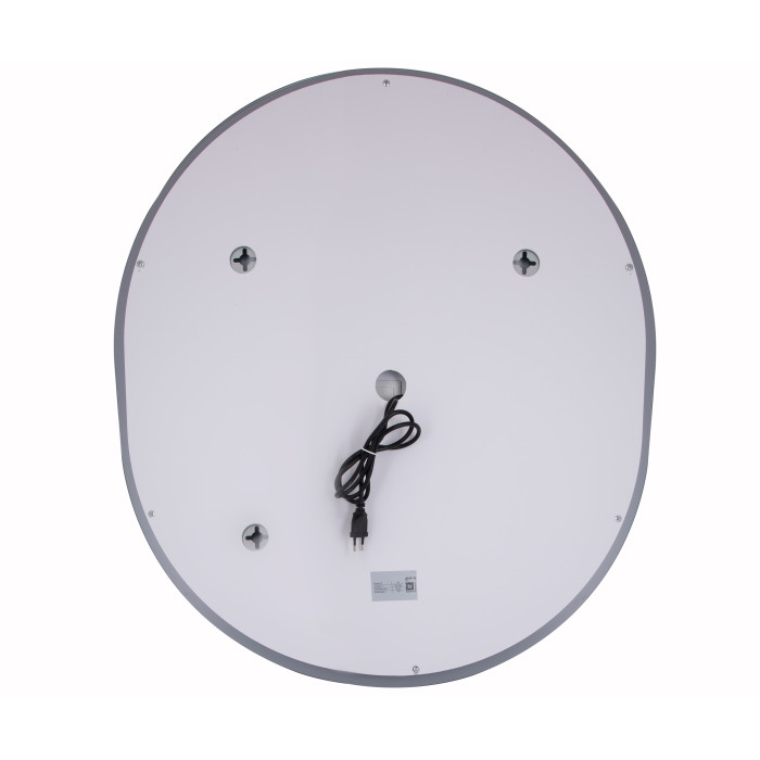 Зеркало Qtap Gemini 800х700 с LED-подсветкой Touch, с антизапотеванием, с диммером, регулятор температуры  цвета (3000-6500K) Reverse QT2578R8070