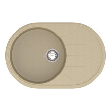 Мойка для кухни из исскуственого камня Vankor Sity  780х510х200 овал. Vanilla + сифон