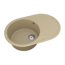 Мойка для кухни из исскуственого камня Vankor Sity  780х510х200 овал. Vanilla + сифон