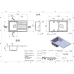 Мойка MiraGGIO VERSAL 462x758x201 прямоугольная sand + сифон