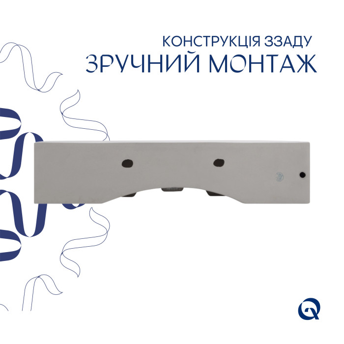 Комплект Qtap Nando LT: Раковина подвесная прямоугольная 610х420х140 мм White + Донный клапан PU02O