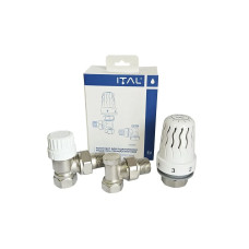 Термокран + головка + кран нижн. рад. (угл) 1/2  ITAL
