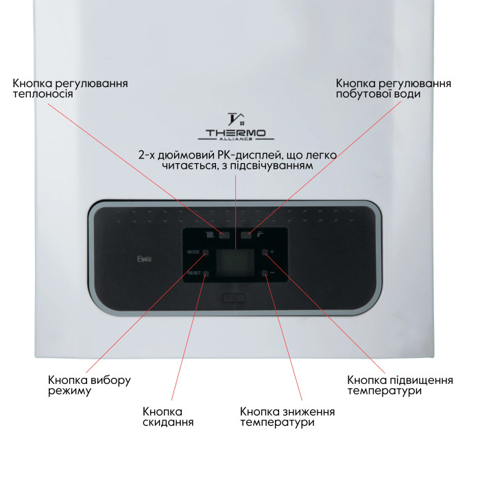 Котел газовый Thermo Alliance EWA 24 кВт (Двухконтурный,Конденсационный) Котел газовый Thermo Alliance EWA 24 кВт (Двухконтурный,Конденсационный)