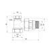 Кран радиаторный SD Plus 1/2" ВН антипротечкой угловой SD229W15
