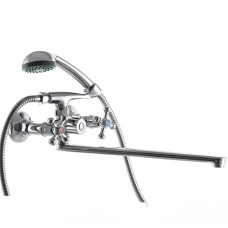 Змішувач для ванни довгий гусак 2-х ручки ARMATA d-40