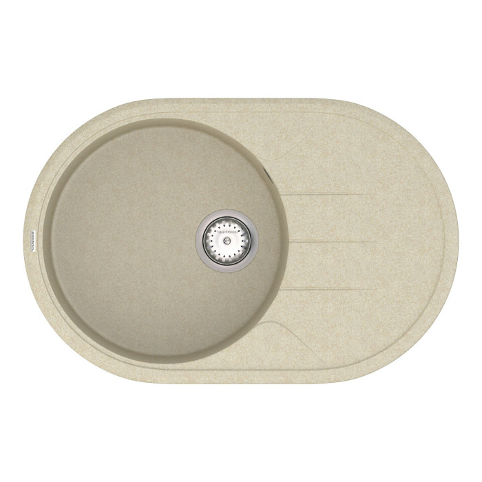 Мойка для кухни из исскуственого камня Vankor Sity  780х510х200 овал. Beige + сифон