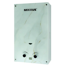 Колонка MIXXUS GWH-0510 BASIC  дымоходная стекло c рисуноком (мрамор) 