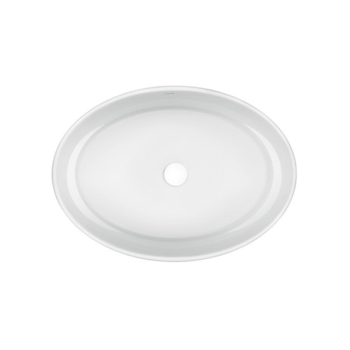 Умывальник на столешницу овальній 505x360x145 Q-TAP Kolibri без донного клапана White