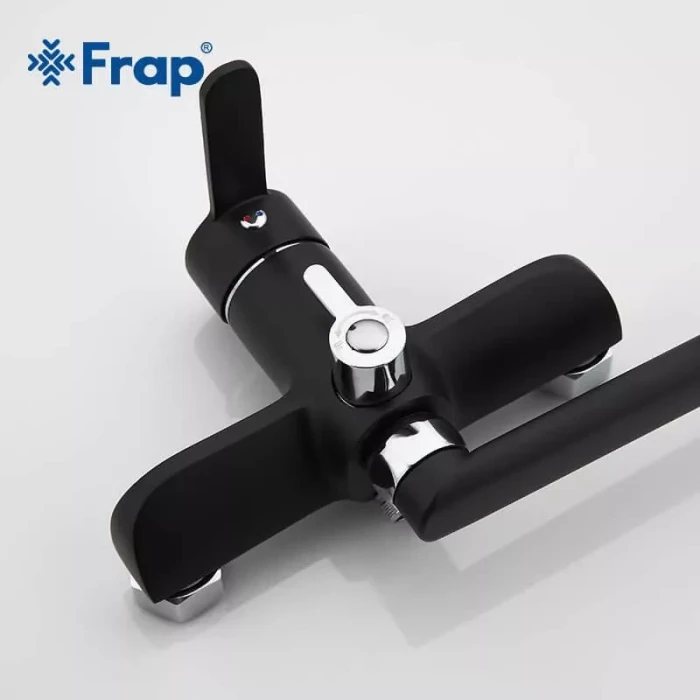 Змішувач для ванни Frap F2242, чорний/хром