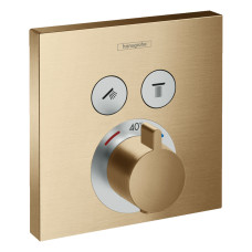 SHOWER SELECT термостат прихованого монтажу, для 2х споживачiв, шлiфована бронза