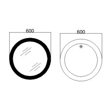 Зеркало Qtap Taurus R600 с LED-подсветкой Touch, с антизапотеванием, с диммером, регулятор температуры  цвета (3000-6500K) QT2478R607