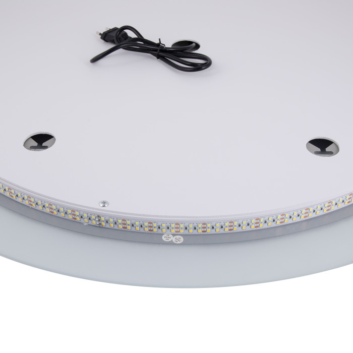 Зеркало Qtap Taurus R600 с LED-подсветкой Touch, с антизапотеванием, с диммером, регулятор температуры  цвета (3000-6500K) QT2478R607