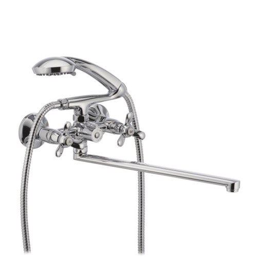 Смеситель для ванны HAIBA VILTA 2-х руч. Chr-140 euro (HB0916)