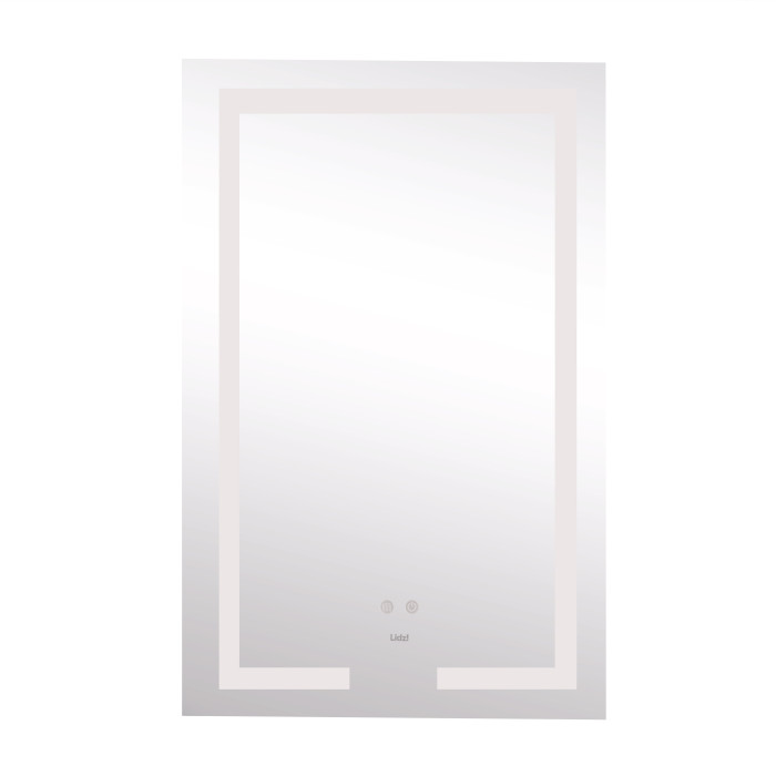 Зеркало Lidz Kubis 500х800 с LED-подсветкой Touch, с антизапотеванием, с диммером, регулятор яркости LD78LF9365080