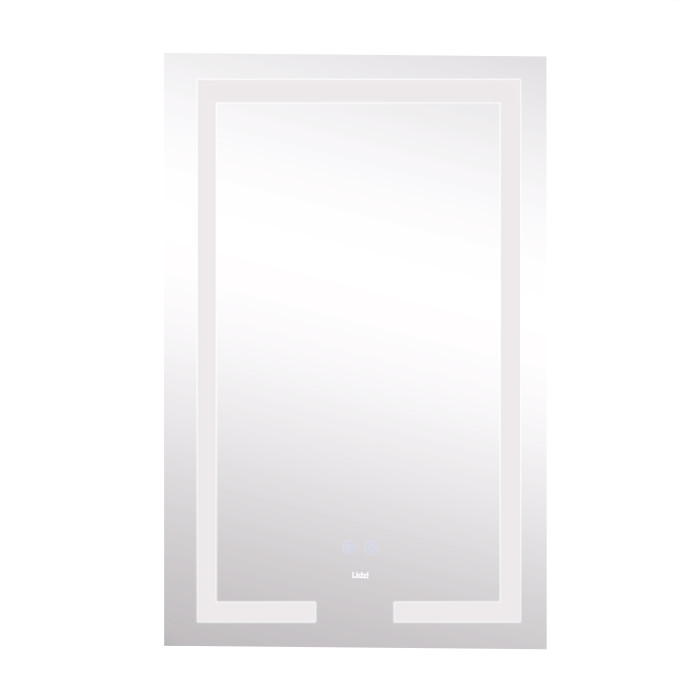 Зеркало Lidz Kubis 500х800 с LED-подсветкой Touch, с антизапотеванием, с диммером, регулятор яркости LD78LF9365080
