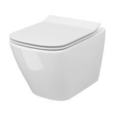 Унитаз подвесной Cersanit B220 CITY Clean On прямоугольный с сиденьем slim дюропластовое soft-close легкосъемное