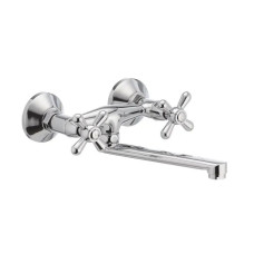 Смеситель для кухни настенный двухручковий хромированный HAIBA DOMINOX 361 HB0094