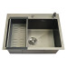 ID 5050-MGR мийка одинар.500x500x215мм, (3.0/0.8мм), сифон, дозатор, кошик,PVD GRAPHITE matte {1/1}