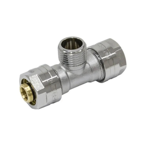 Трійник обтискний з зовнішньою різьбою 16х1/2"х16 ТМ RAFTEC 59246
