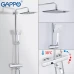 Душова система з термостатом GAPPO G2491, вилив - перемикач на лійку, хром