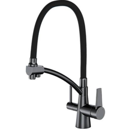 СМЕСИТЕЛЬ GAPPO G4398-19 ДЛЯ КУХНИ С ПОДКЛЮЧЕНИЕМ ФИЛЬТРА ПИТЬЕВОЙ ВОДЫ GAPPO G4398-19 ЧЁРНЫЙ,ОРУЖЕЙНАЯ СТАЛЬ