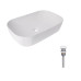 Комплект Qtap Robin: Раковина накладная прямоугольная 600x390x150 мм White + Донный клапан PU02