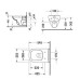 Унітаз підвісний DURAVIT D-CODE Rimless 45700900A1 в комплекті з сидінням дюропласт Soft-close