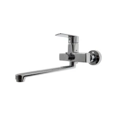 Змішувач для ванни Grace Lyra-501 Long Chrome, довгий вилив 300 мм, душовий комплект