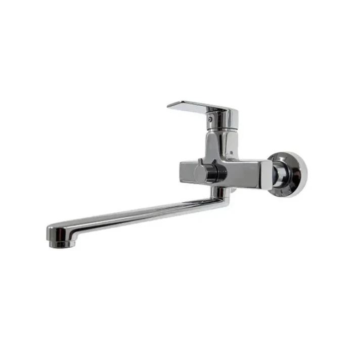 Змішувач для ванни Grace Lyra-501 Long Chrome, довгий вилив 300 мм, душовий комплект