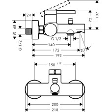 ZESIS S змішувач для  ванни, чорний матовий