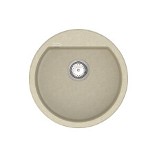 Мойка для кухни из исскуственого камня Vankor Tera  500х500х180 круглая Beige + сифон