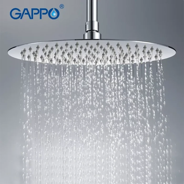 Тропічний душ GAPPO G29, Ø200 мм, нержавіюча сталь, хром