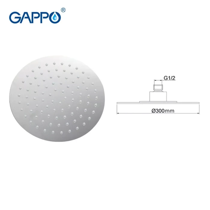 Тропічний душ GAPPO G29, Ø200 мм, нержавіюча сталь, хром