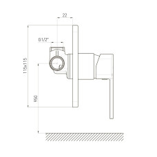 SOTA змішувач прихованого монтажу, 1-F, cromo