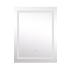 Зеркало настенное прямоугольное 800х600 LIDZ Kubis LED touch с антизапотевание, димер,  регулятор яркости