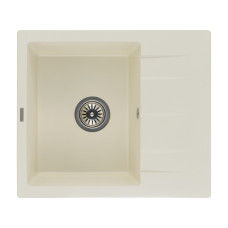 Мойка для кухни из искуственого камня Granado MADRID Ivory 580x500x200 прямоугольная + сифон